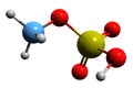 3D image of Methyl bisulfate skeletal formula