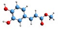 3D image of Methyl caffeate skeletal formula
