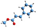 3D image of Methyl cinnamate skeletal formula