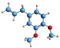 3D image of Methyl eugenol skeletal formula