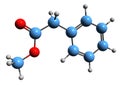 3D image of Methyl phenylacetate skeletal formula