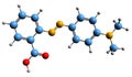 3D image of Methyl red skeletal formula