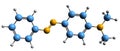 3D image of Methyl yellow skeletal formula