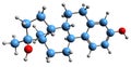 3D image of Methylestradiol skeletal formula