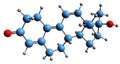 3D image of Metribolone skeletal formula