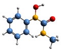 3D image of Meturin skeletal formula