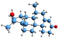 3D image of Mibolerone skeletal formula