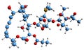 3D image of Midecamycin skeletal formula