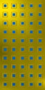 Golden background of digital 3d pattern with blue square Royalty Free Stock Photo