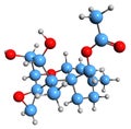 3D image of monoacetoxysirpenol skeletal formula