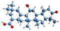 3D image of Moronic acid skeletal formula Royalty Free Stock Photo