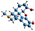 3D image of Morphine skeletal formula