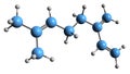 3D image of Myrcene skeletal formula