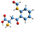 3D image of N-Formylkynurenine skeletal formula