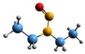 3D image of N-Nitrosodiethylamine skeletal formula