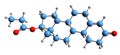 3D image of Nandrolone propionate skeletal formula Royalty Free Stock Photo