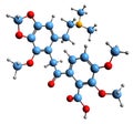 3D image of Narceine skeletal formula