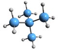 3D image of Neopentane skeletal formula