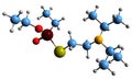 3D image of nerve agent VS skeletal formula