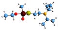 3D image of nerve agent VX skeletal formula