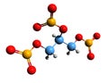 3D image of nitroglycerine skeletal formula