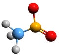 3D image of Nitromethane skeletal formula Royalty Free Stock Photo