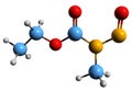 3D image of Nitrosomethylurethane skeletal formula