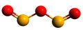 3D image of nitrous anhydride skeletal formula