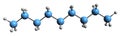 3D image of Nonane skeletal formula