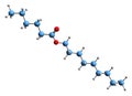 3D image of Nonyl hexanoate skeletal formula