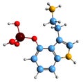 3D image of Norbaeocystin skeletal formula