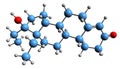 3D image of Norboletone skeletal formula