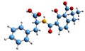 3D image of ochratoxin B skeletal formula Royalty Free Stock Photo