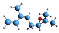 3D image of Ocimene epoxide skeletal formula