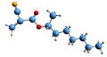 3D image of Octyl cyanoacrylate skeletal formula