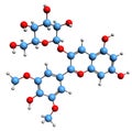 3D image of Oenin skeletal formula