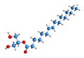 3D image of 2-Oleoylglycerol skeletal formula
