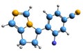 3D image of Osilodrostat skeletal formula Royalty Free Stock Photo