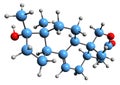 3D image of Oxandrolone skeletal formula