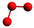 3D image of Ozone skeletal formula