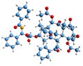 3D image of Paclitaxel skeletal formula