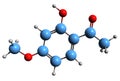 3D image of Paeonol skeletal formula