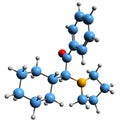 3D image of a-PCYP skeletal formula