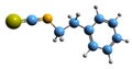 3D image of Phenethyl isothiocyanate skeletal formula