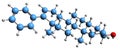 3D image of Phenylandrostenol skeletal formula