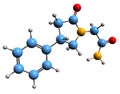 3D image of Phenylpiracetam skeletal formula