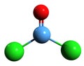 3D image of Phosgene skeletal formula