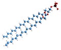 3D image of Phosphatidic acid skeletal formula