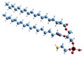 3D image of Phosphatidylethanolamine skeletal formula
