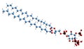 3D image of Phosphatidylinositol trisphosphate skeletal formula